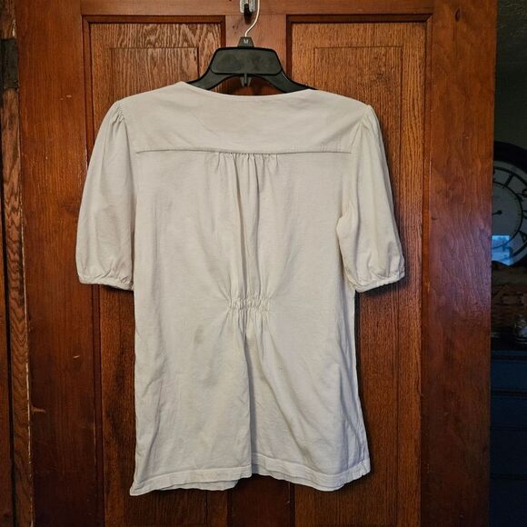 Style & Co White Scoop‑Neck Stretch Women Small Cotton Blend Comfort Tunic Shirt - Picture 2 of 5